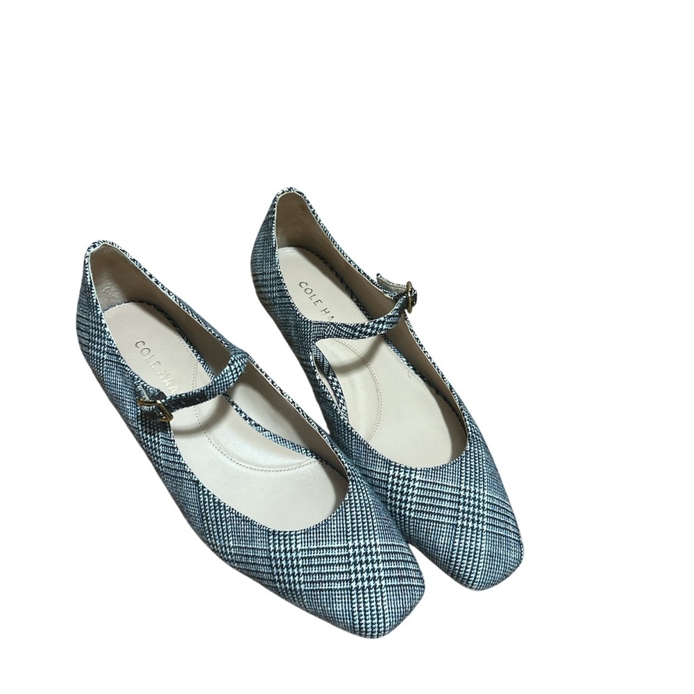 Cole Haan Bridge Mary Jane Flats Womens 6B Houndstooth Grand 360 Comfort